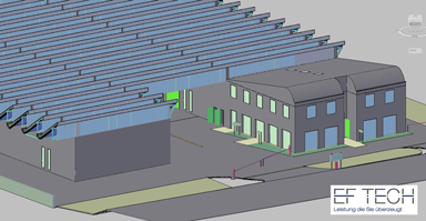 Industriegebäude 3D-Bild - EFTECH GmbH